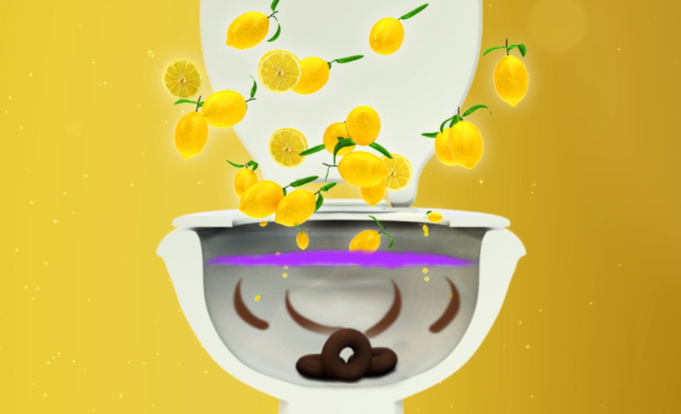 2 x Air Wick VIPoo Fruity Pin-Up & Lemon Idol Toilet Freshener Total 4 x  55ml 600328935406